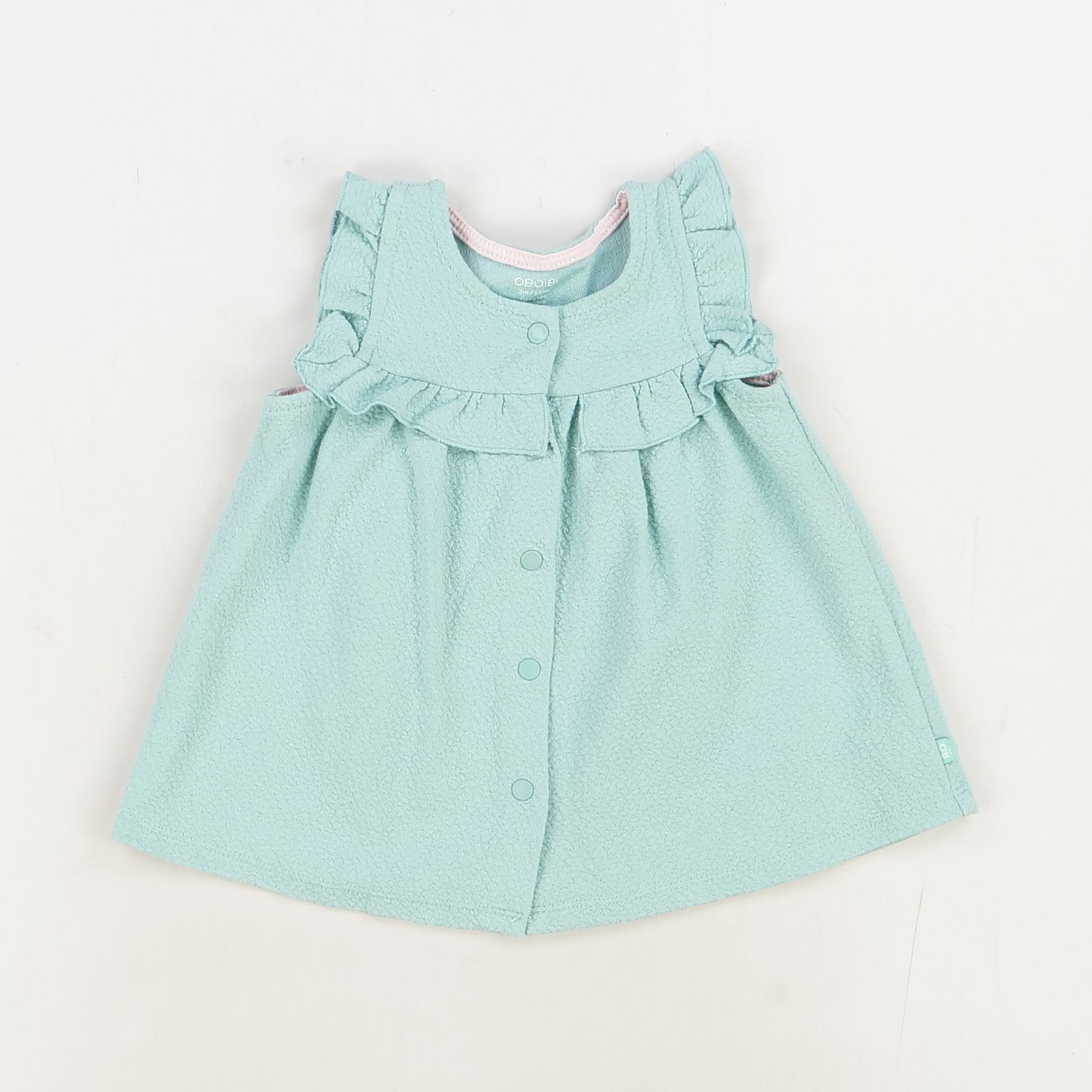 Robe cyan - Obaibi - Fille 3 mois - Seconde Main