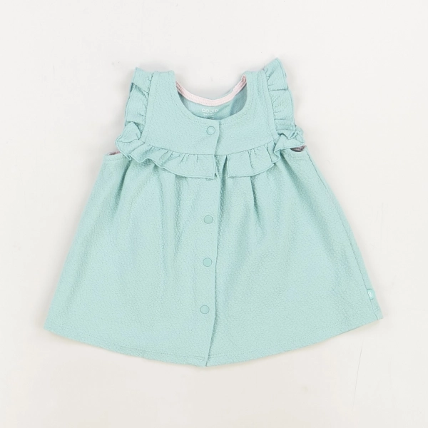 Robe cyan - Obaibi - Fille 3 mois - Seconde Main