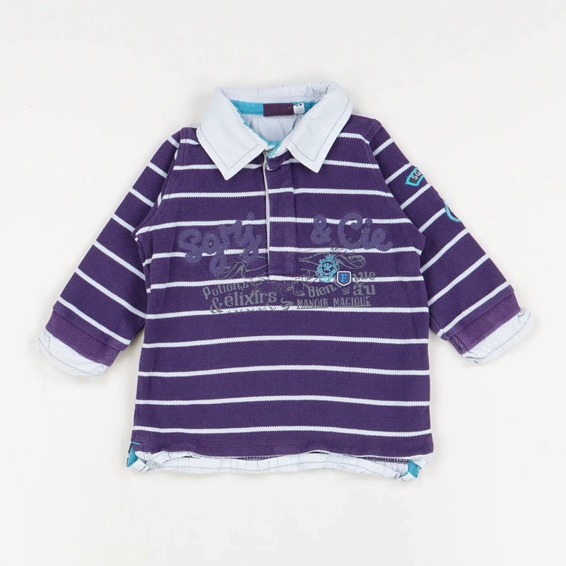 Polo violet - Sergent Major - Garçon 9 mois - Seconde Main
