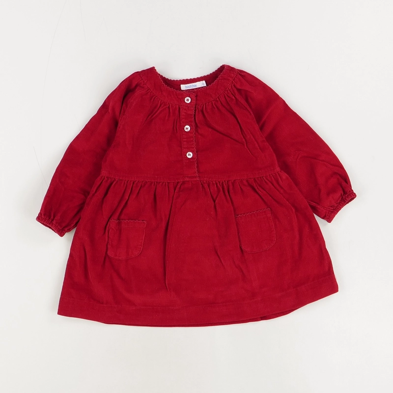 Robe rouge - Bout'Chou - Fille 9 mois - Seconde Main