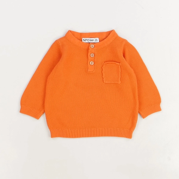 Pull orange - Baby - Garçon 6 mois - Seconde Main