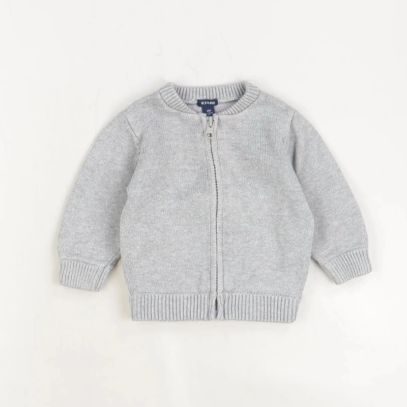 Gilet gris - Kiabi - Mixte 6 mois - Seconde Main