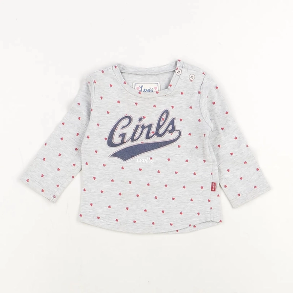 T-shirt blanc - Levi's - Fille 9 mois - Seconde Main