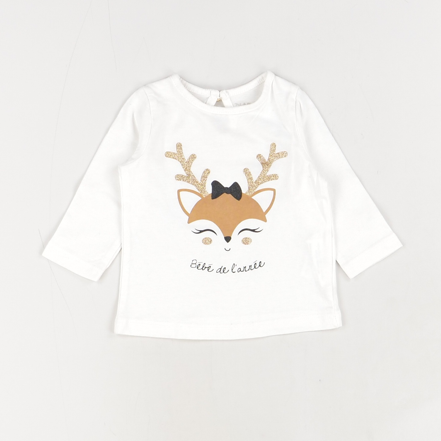 T-shirt blanc - Pat Et Ripaton - Fille 3 mois - Seconde Main