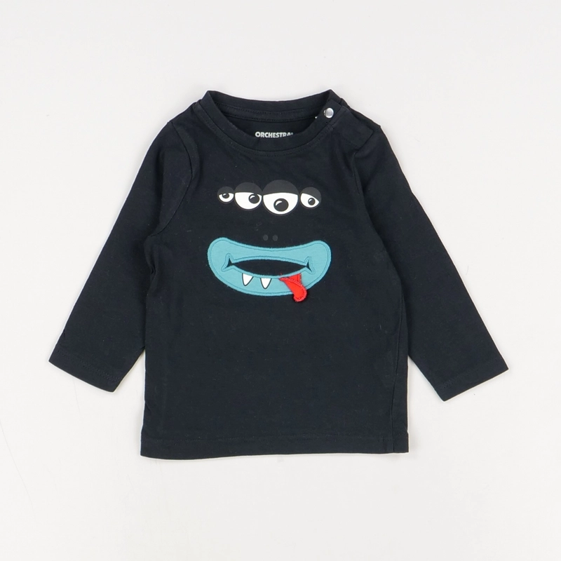 T-shirt noir - Orchestra - Garçon 6 mois - Seconde Main