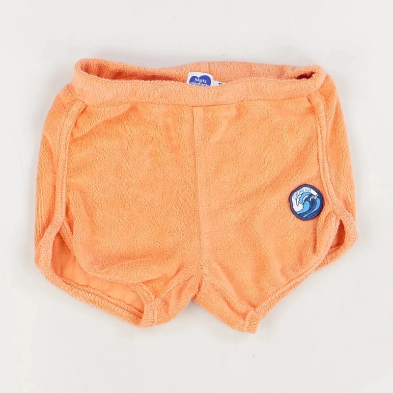 Short orange - Mots d'enfants - Garçon 18 mois - Seconde Main