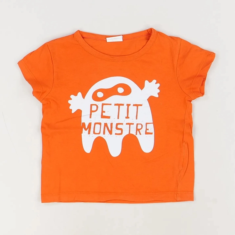T-shirt orange - Sans marque - Garçon 24 mois - Seconde Main