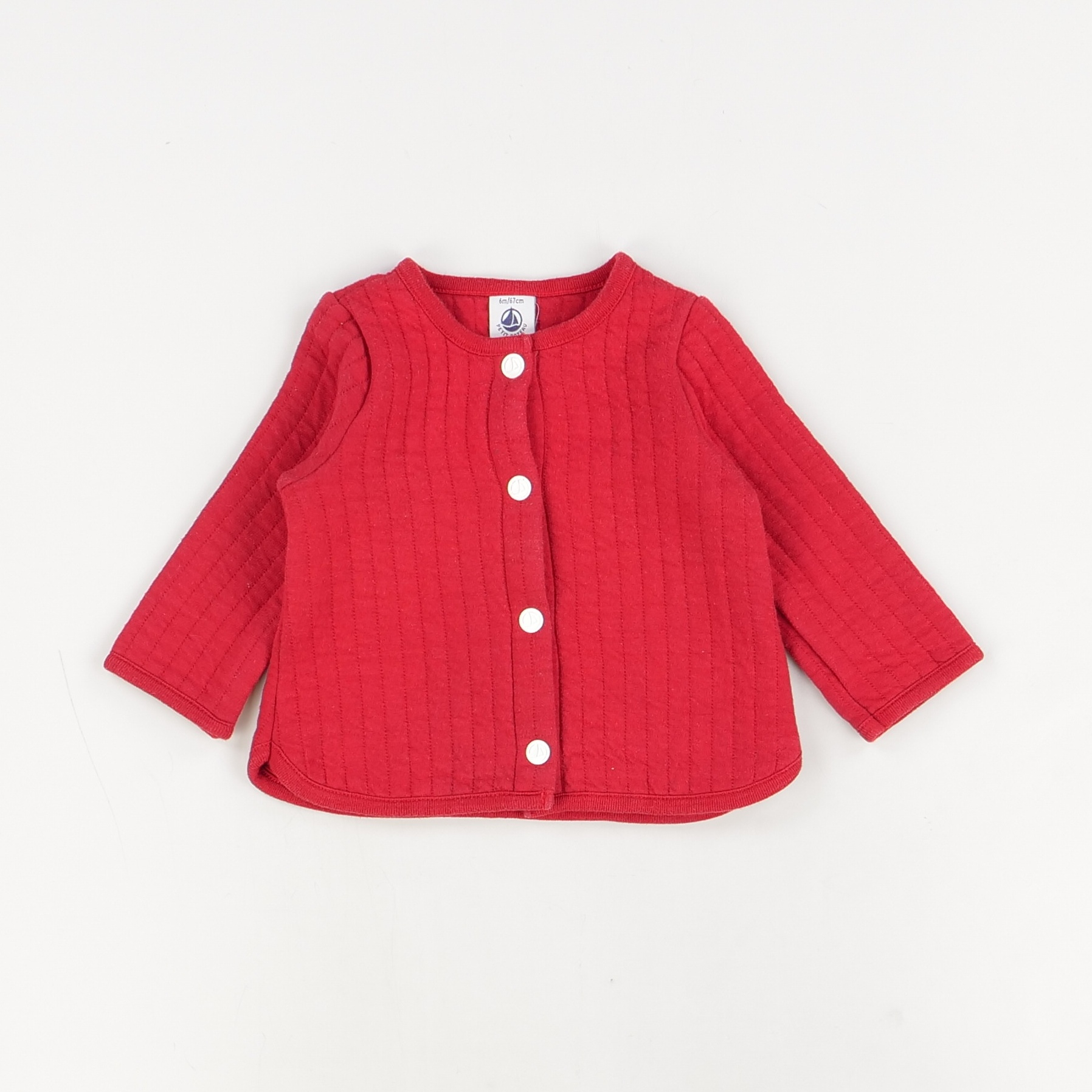 Gilet rouge - Petit Bateau - Fille 6 mois - Seconde Main