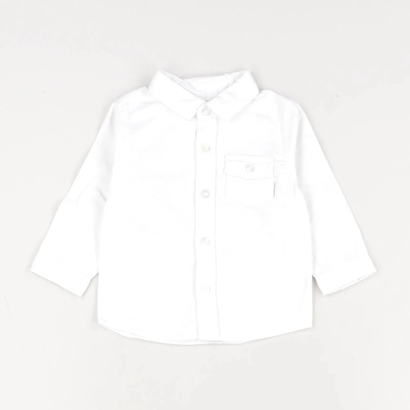 Chemise blanc - Vertbaudet - Mixte 9 mois - Seconde Main