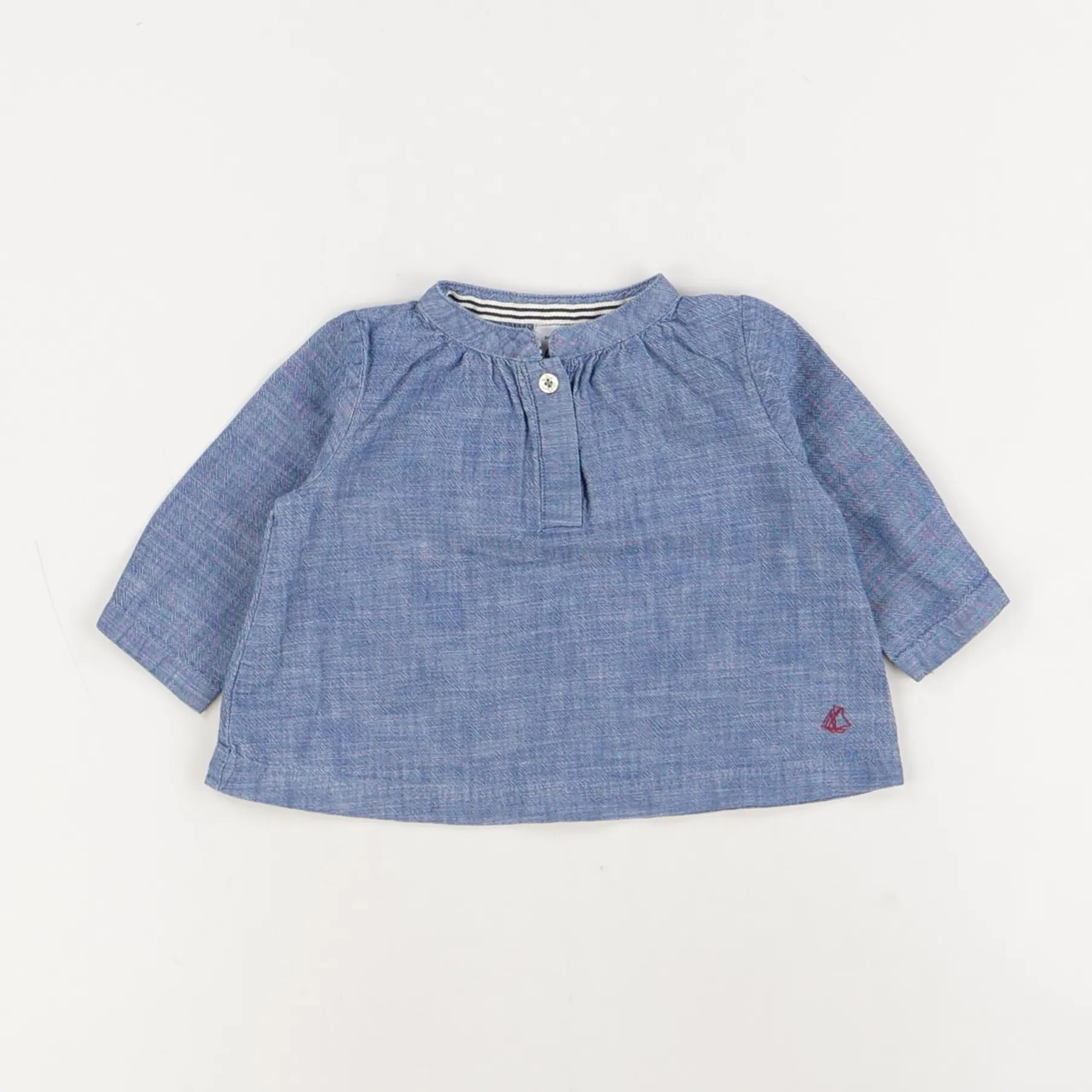Blouse bleu - Petit Bateau - Garçon 6 mois - Seconde Main