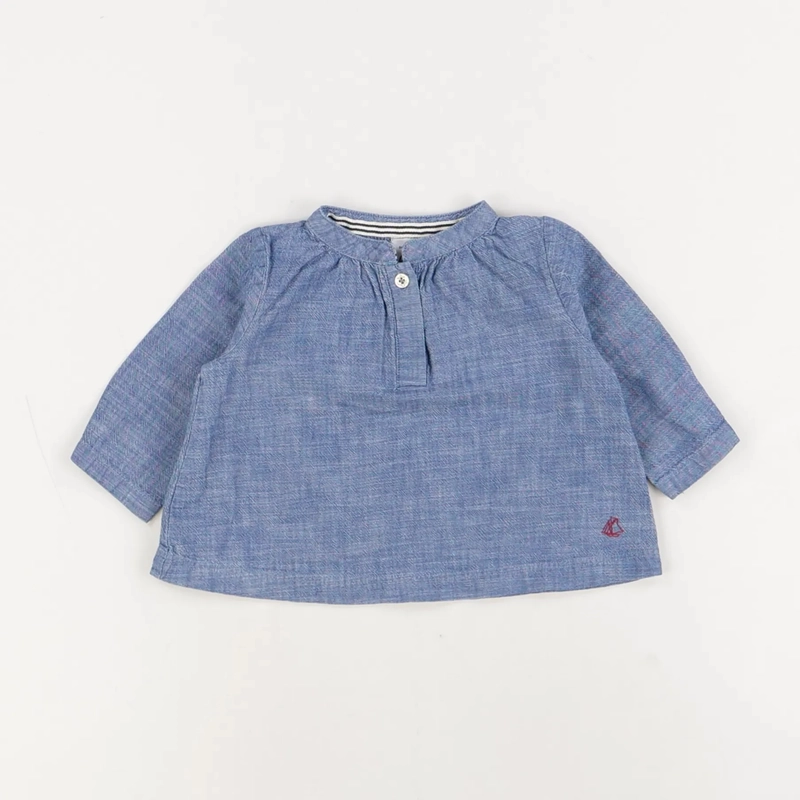 Blouse bleu - Petit Bateau - Garçon 6 mois - Seconde Main