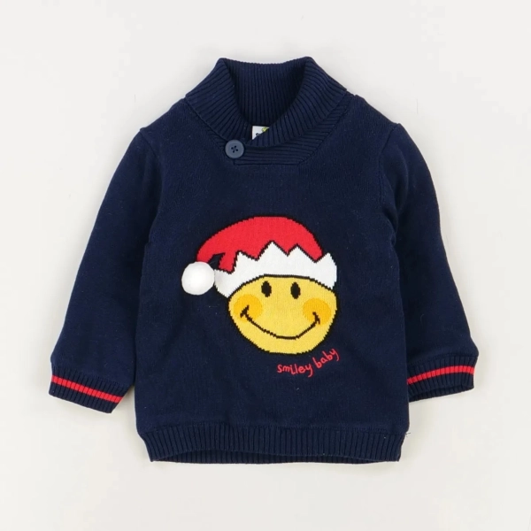 Pull bleu - Smiley baby - Garçon 6 mois - Seconde Main