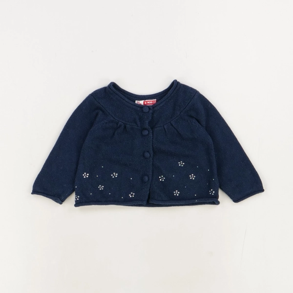 Gilet bleu - Du pareil au même - Fille 6 mois - Seconde Main