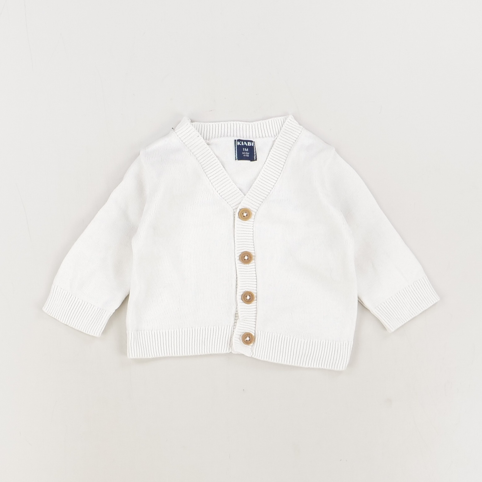 Gilet blanc - Kiabi - Garçon 1 mois - Seconde Main