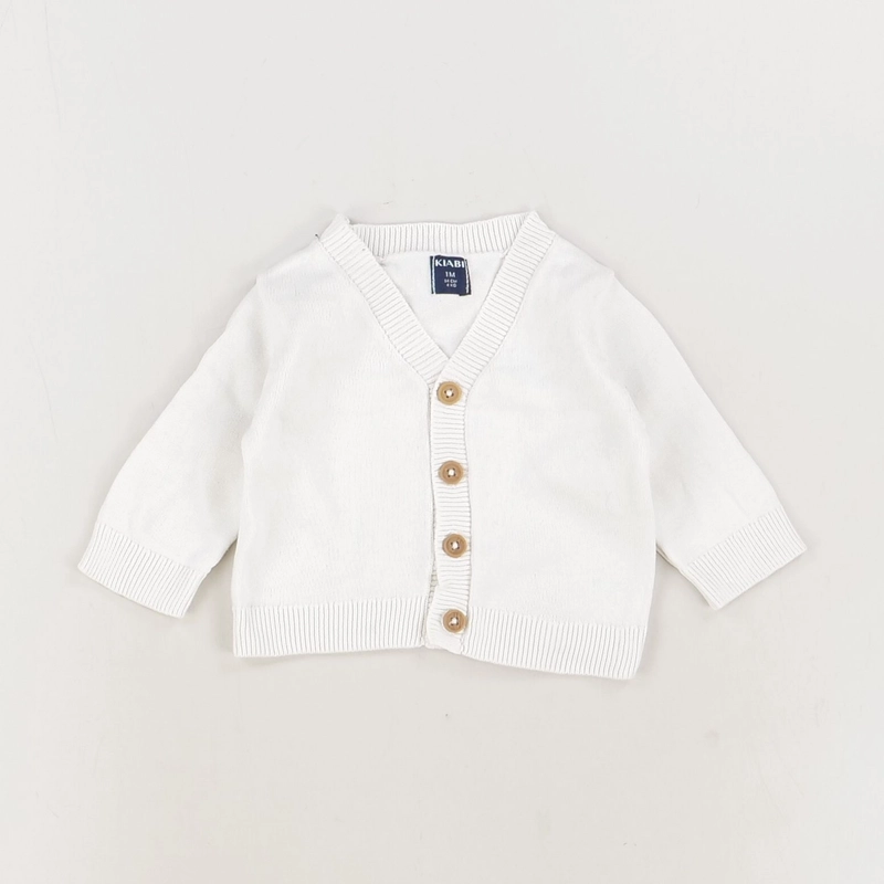 Gilet blanc - Kiabi - Garçon 1 mois - Seconde Main