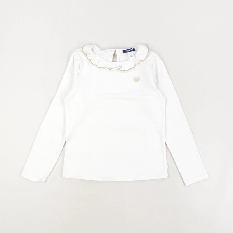 T-shirt blanc - Okaidi - Fille 8 ans - Seconde Main