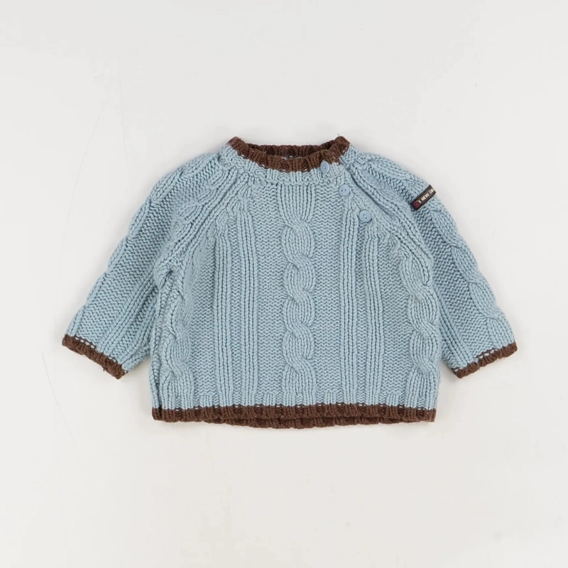 Pull bleu clair - Obaibi - Garçon 6 mois - Seconde Main