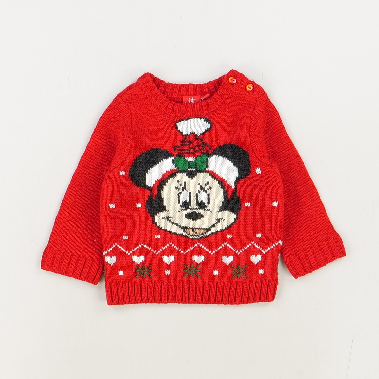 Pull rouge - Disney - Fille 3 mois - Seconde Main