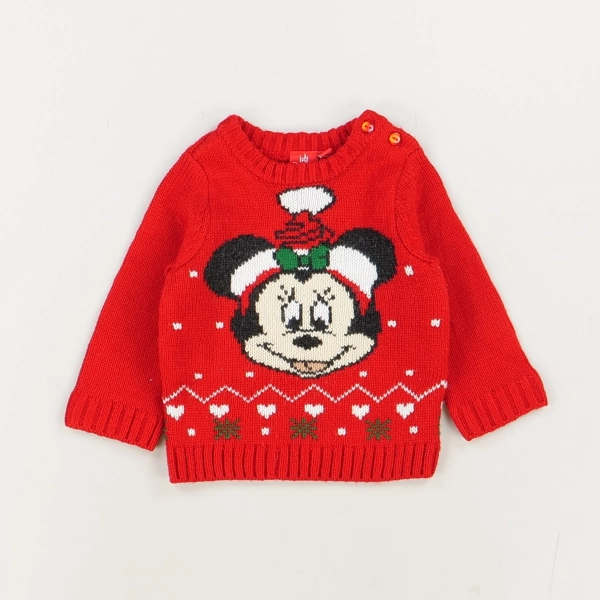 Pull rouge - Disney - Fille 3 mois - Seconde Main