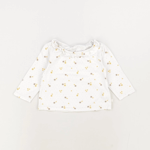 T-shirt blanc - Obaibi - Fille 12 mois - Seconde Main
