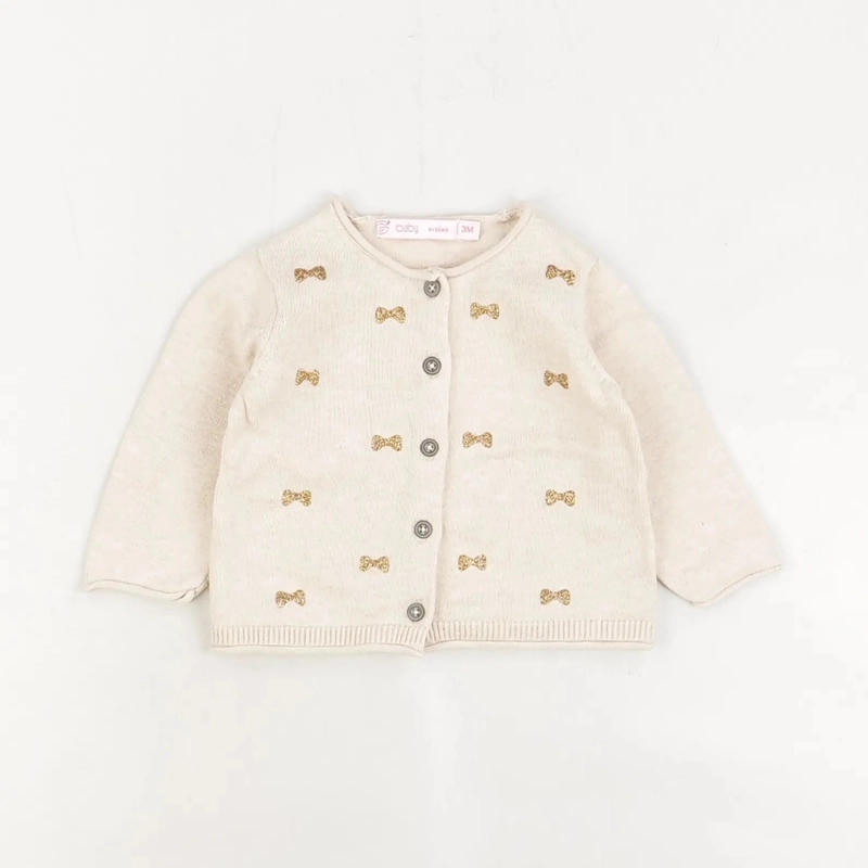 Gilet beige - Gémo - Fille 3 mois - Seconde Main
