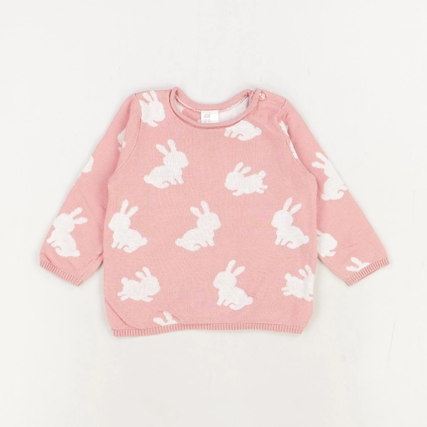 Pull rose - H&M - Fille 6 mois - Seconde Main