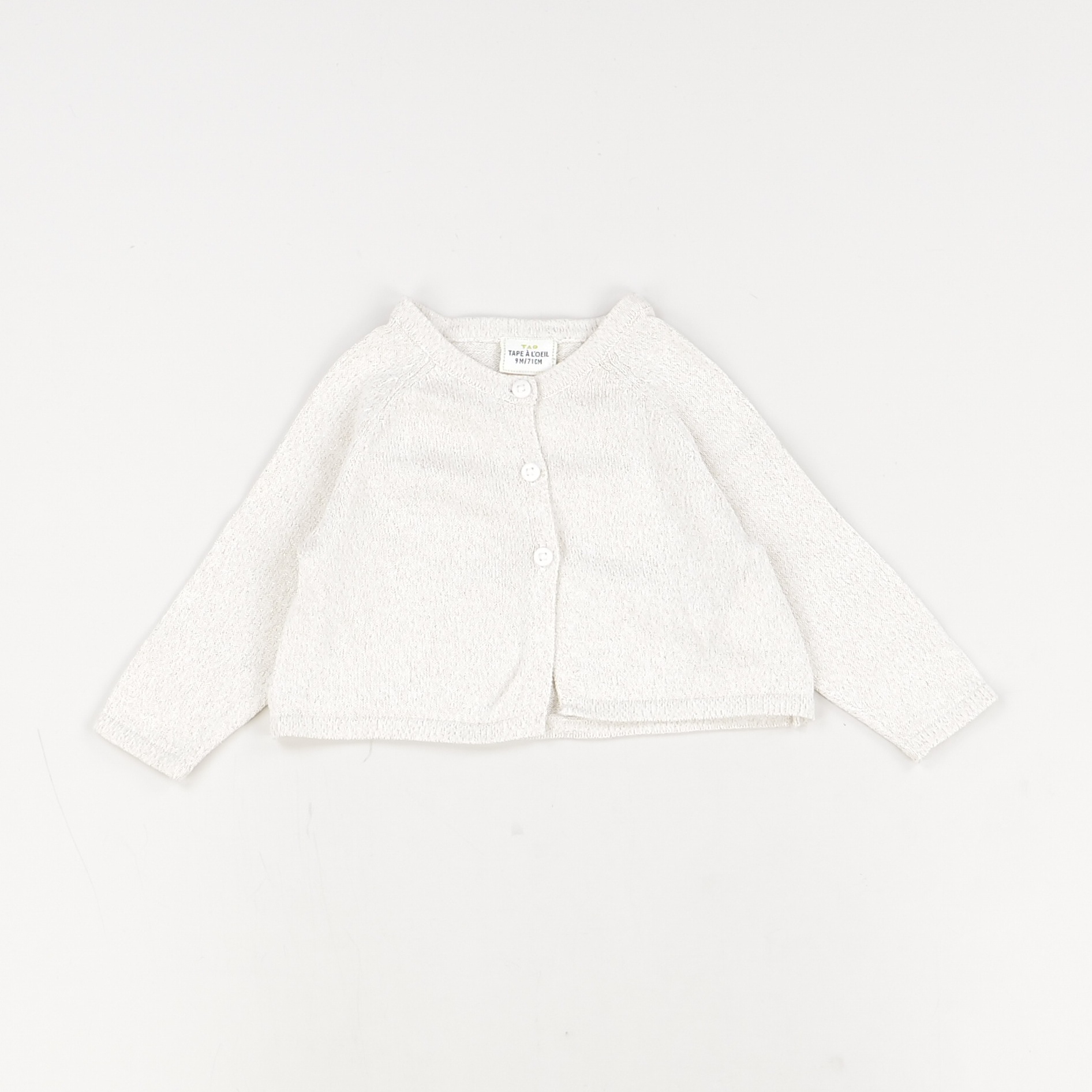 Gilet blanc - Tape à l'oeil - Fille 9 mois - Seconde Main