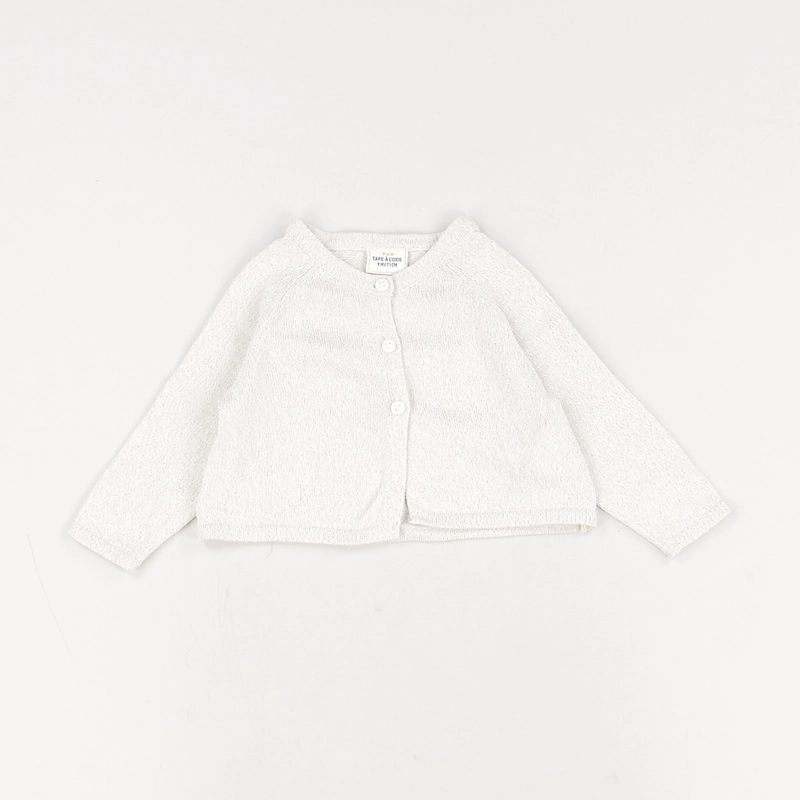Gilet blanc - Tape à l'oeil - Fille 9 mois - Seconde Main
