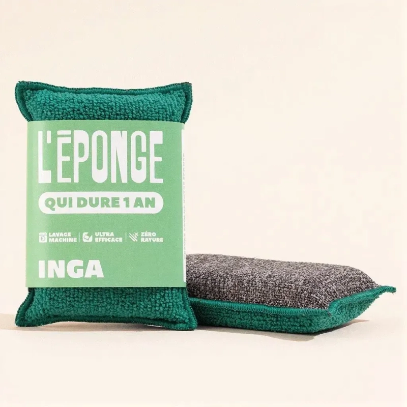 Éponge de cuisine grattante (Verte)