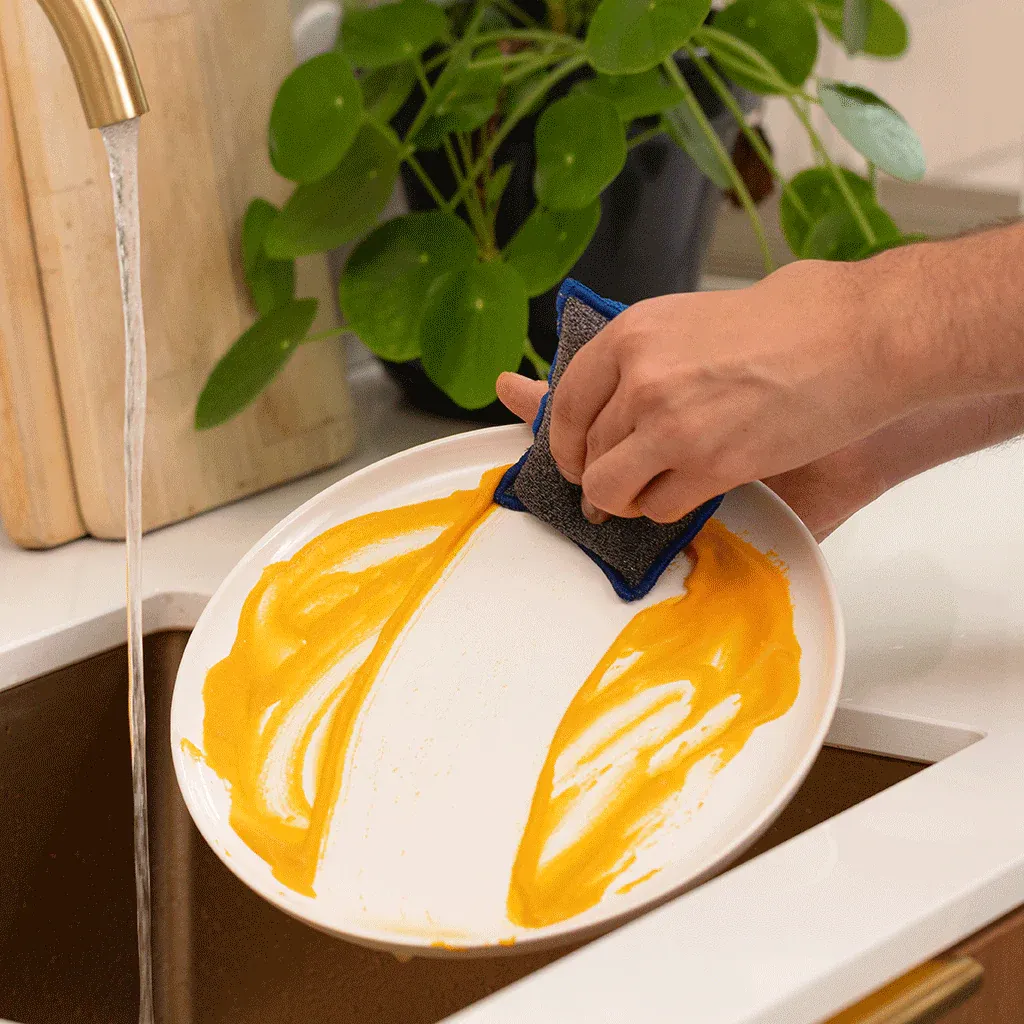 Éponge de cuisine grattante (Bleu) - Image 2