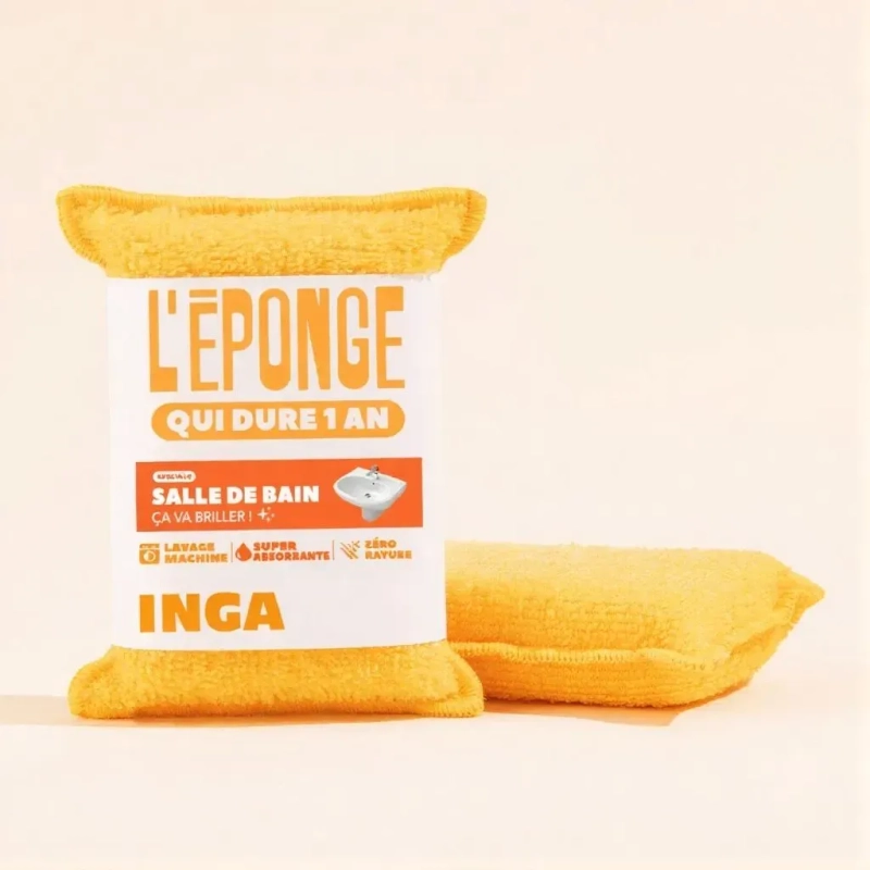 Éponge salle de bain (Jaune)